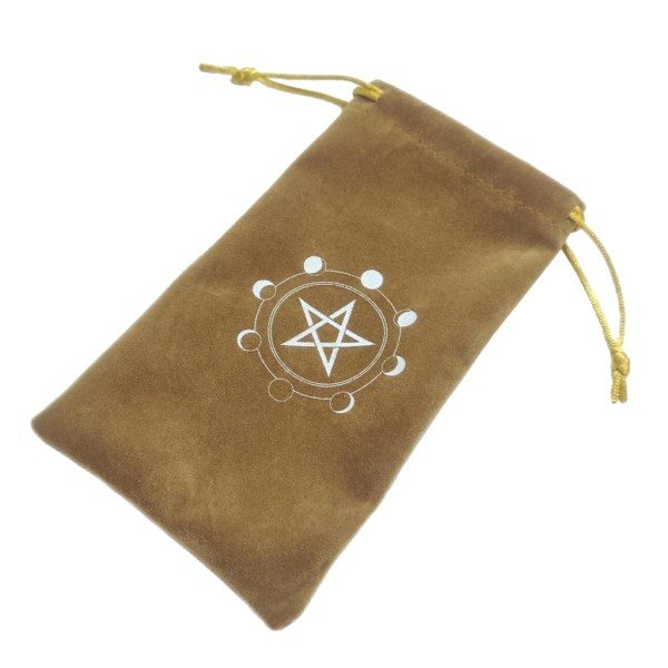 Fløyelspose for Tarotkort Oppbevaring Smykkepose Flanellpose Brettspillkort Mini Trekksnorpakke Spill Tarot Oppbevaringspose null - 2
