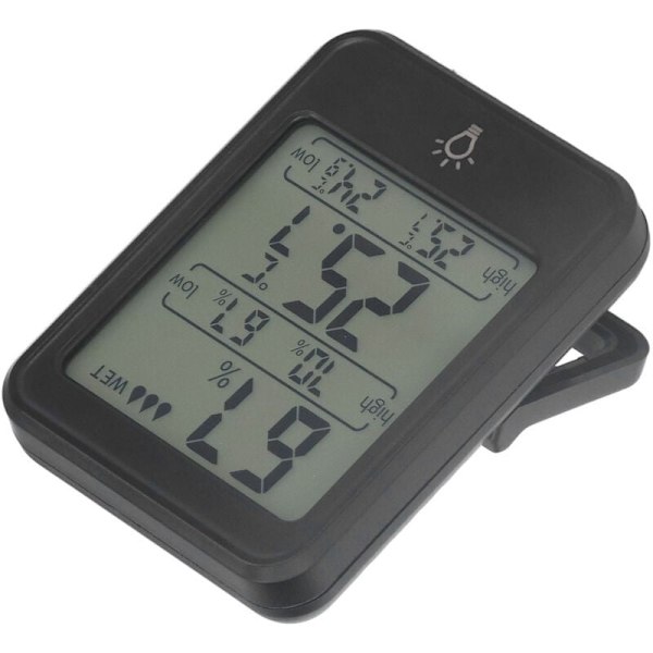 Professionelt digitalt termometer hygrometer elektronisk fugtigheds- og temperaturmåler med LCD-display til indendørs og udendørs brug