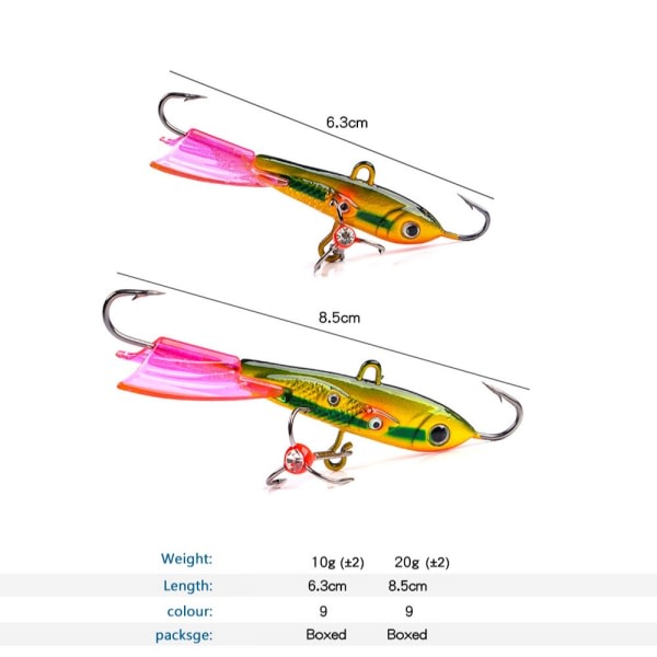 Vinter isfiske lockbete sked metall lockar 20G002 002 20g002