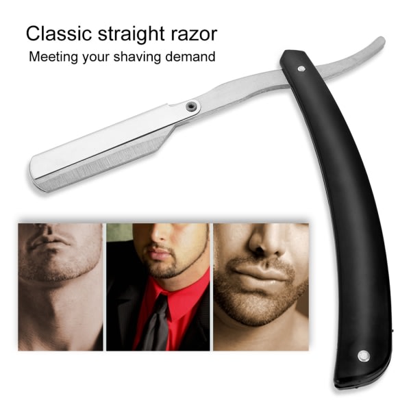 Barberblad Barberhøvel Rustfritt Stål Salong Foldbar Barbering Hårklippere++/