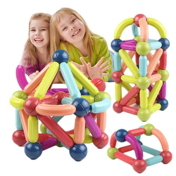 Magneettiset sauva-rakennuspalikat sarja lapsille magneettiset rakennuspalikat lasten magneettiset lelutiilet