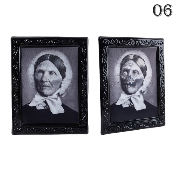 3D Spøkelsesbilde Fotoramme Utbyttbar Skrekkportrettbilde Ha 03 onesize 3 onesize