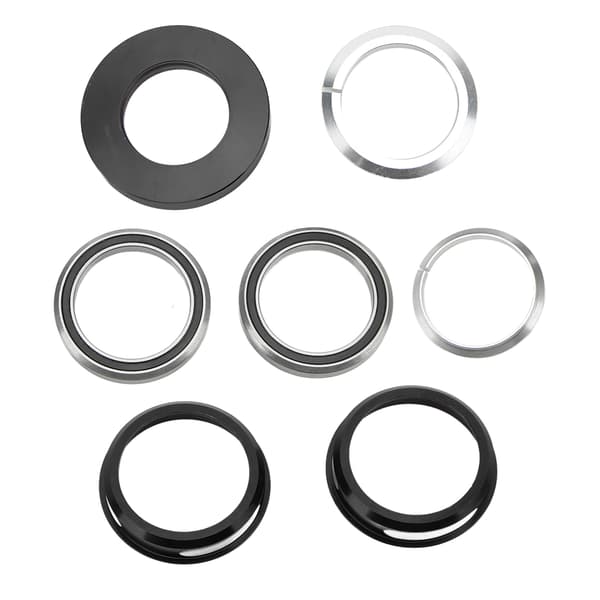 Foldbart Cykelstyr Sæt 44MM Aluminiumlegering Indbygget Leje Headset Cykeltilbehør Sort