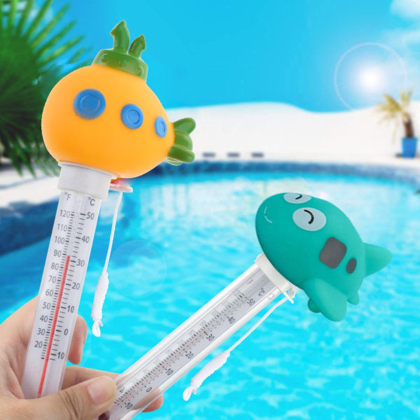 Flydende Pooltermometer Tegneseriefly Vandtemperaturtester til Badekar null - Ubåd