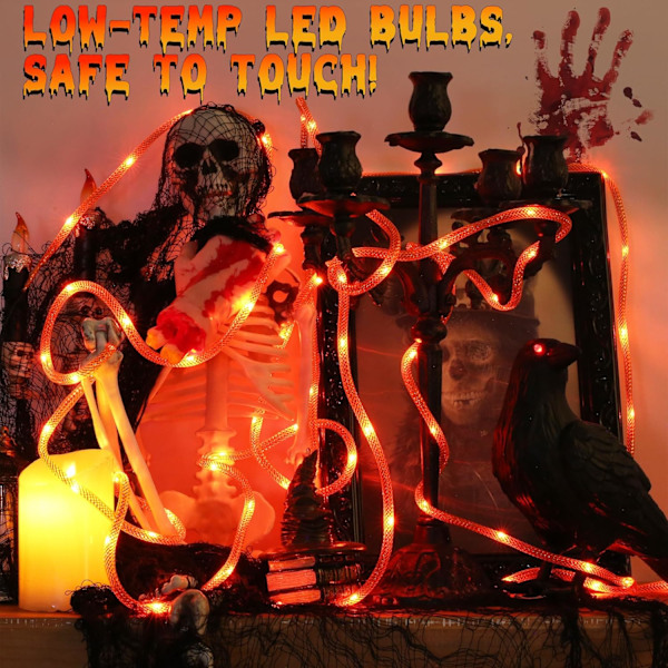 36 LED Halloween-valosarjat orange