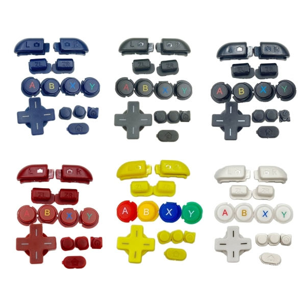 Full Set Plastknappar för Nya 3DSXL 3DSLL D-Pad ABXYLR ZL ZR Hem På Av Strömknappar Reparation Ersättning Hållbar Gul