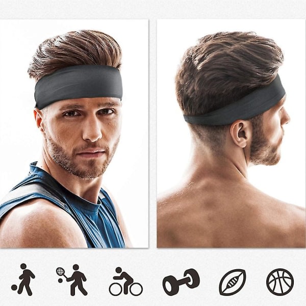 Athletic Mens Pannband (4 Pack) - Lättvikts Pannband för Män, Svettband