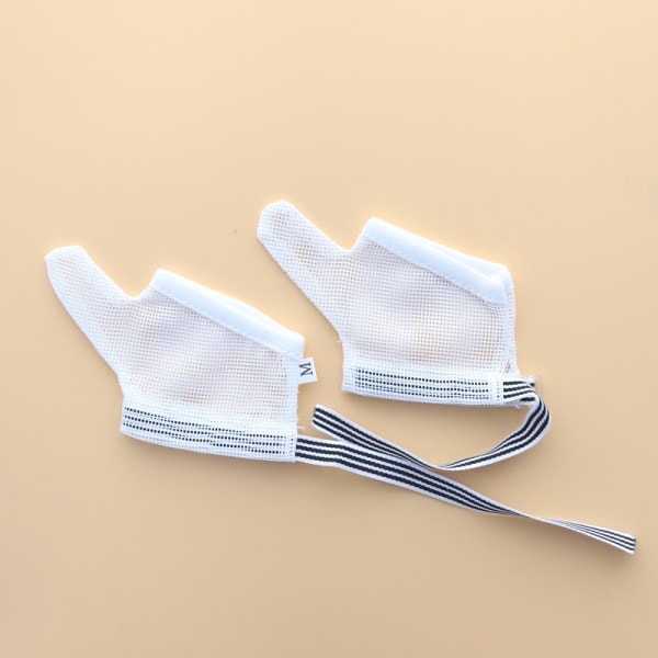 Barnvantar anti-sugvantar, vita mesh baby