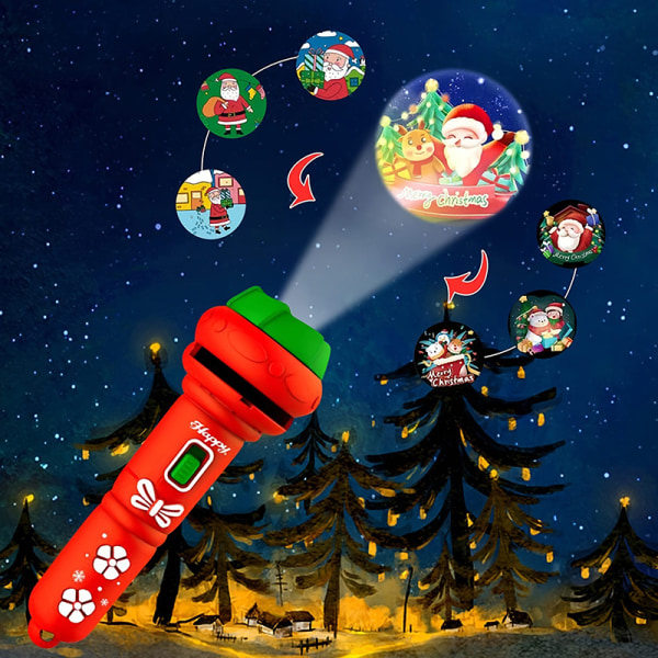 God Jul Barn Favorit Projektionsleksak Ljusutsändande Tomte Grön one size Green one size