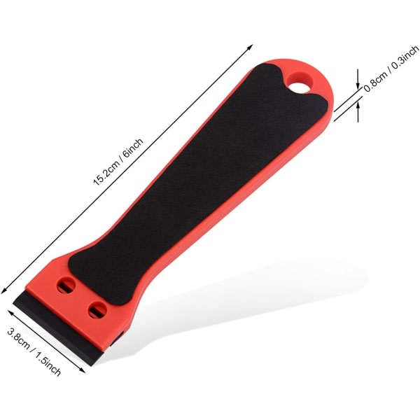 2-pakke 100 dobbelsidige barberblad, plastspaker, 6 tommer lang