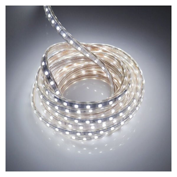 5 meter LED-strip med strömbrytare IP65 Vattentät LED-strip, 220V LED-strip, Kallvit
