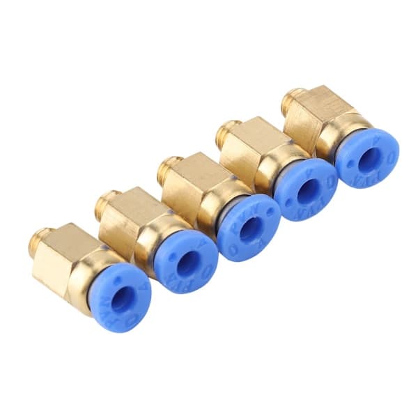 5 st 3D-skrivartillbehör PC4-M6 Rak pneumatisk koppling Ytterdiameter 4MM