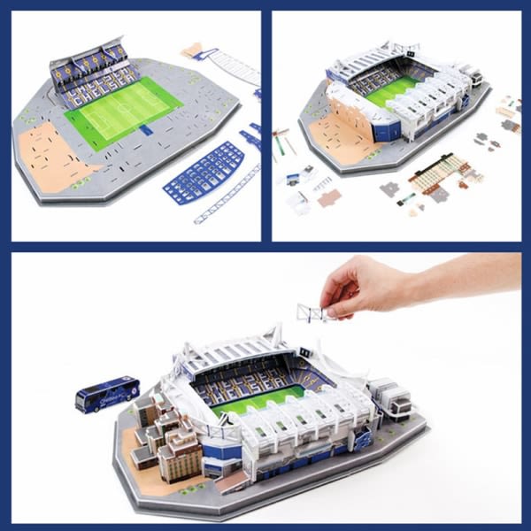 DIY 3D-puslespill Fotballstadion Montert Modell Gave OLD TRAFFORD