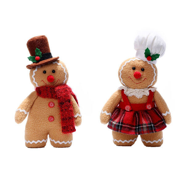 30CM Pepparkaksman Dock Plyschleksak Mjukfylld Juldocka A2 30cm