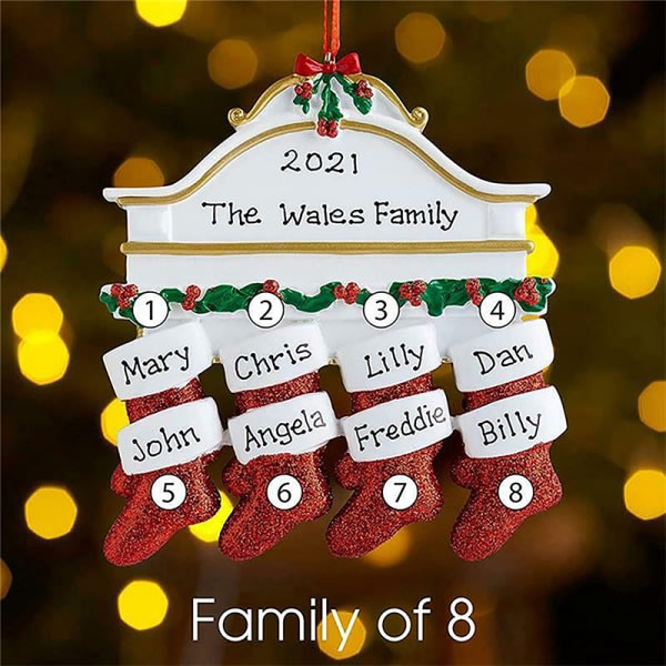 Julhänge DIY Personlig Familj Juldekorationer För A4 one size A4 one size