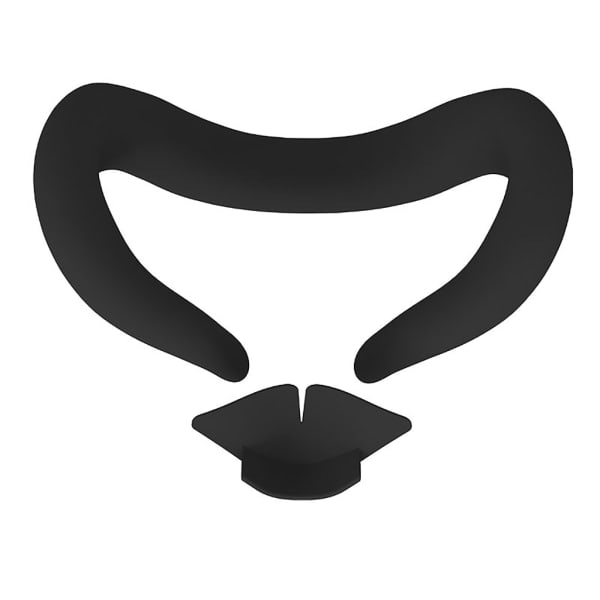 Silikon Cover til Quest3 Headset Ansigtspude Svedtæt Vandafvisende Anti-Snavs Udskiftning VR Pad Sort