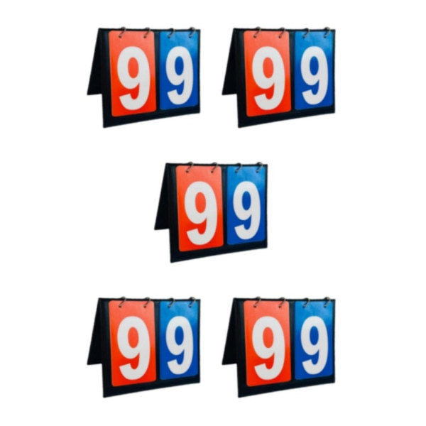 1/2/3/5 2-siffrig poängräknare för bordsspel - Resultattavla för bordsskivor Röd Blå 20 x 16cm 5-pack