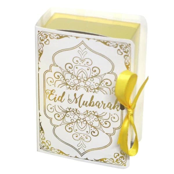 10 Koranformade Eid Mubarak Godisaskar Islam Ramadan Presentförpackning Chokladkakor Förpackningslåda Vit