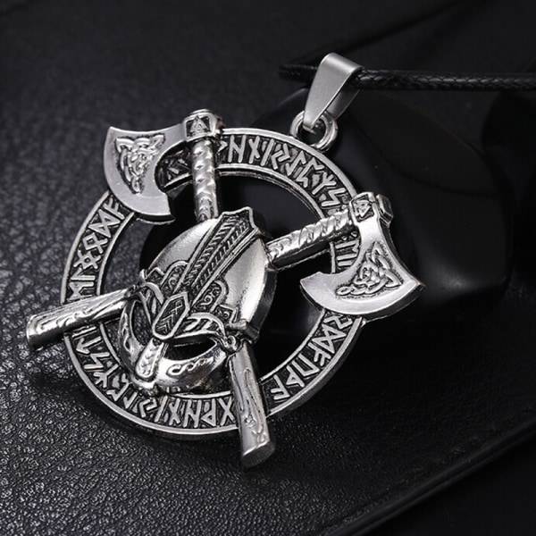 Vikinger Rune Charm Halskæde Slavisk Amulet Vedhæng Halskæde Mænd Brun B Brown B