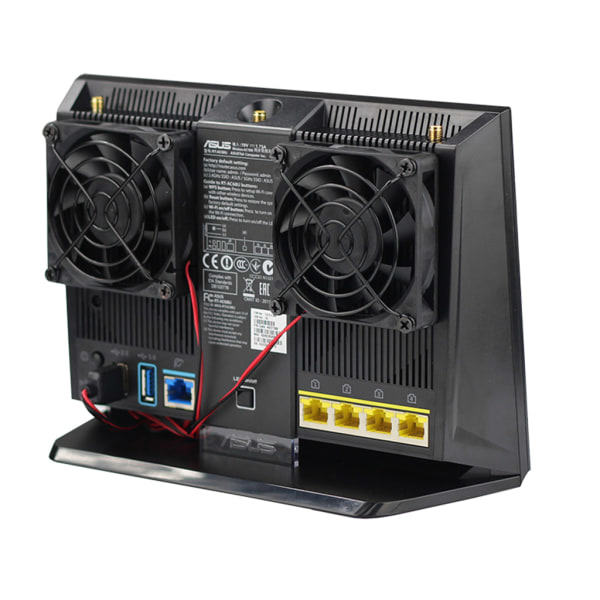 Kylande USB-fläkt för router, passar A-SUS RT-AC68U/AC86U/AC87U/R8000/AC5300