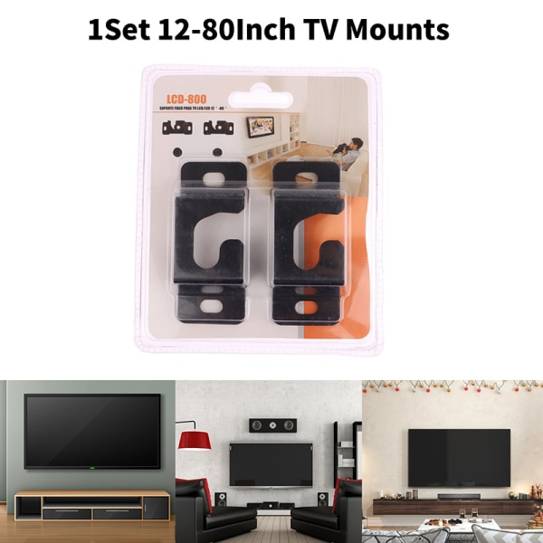 12-80 tums TV-fäste LCD LED-skärm Väggfäste Fast platt fönster