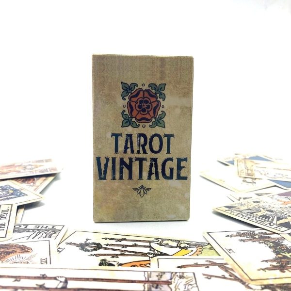 Nya tarot vintage-kortit orakkeli ohjaus ennustaminen kohtalo tarot-pakka lautapeli englanniksi perheelle lahja juhliin pelaa korttipeli (FMY)