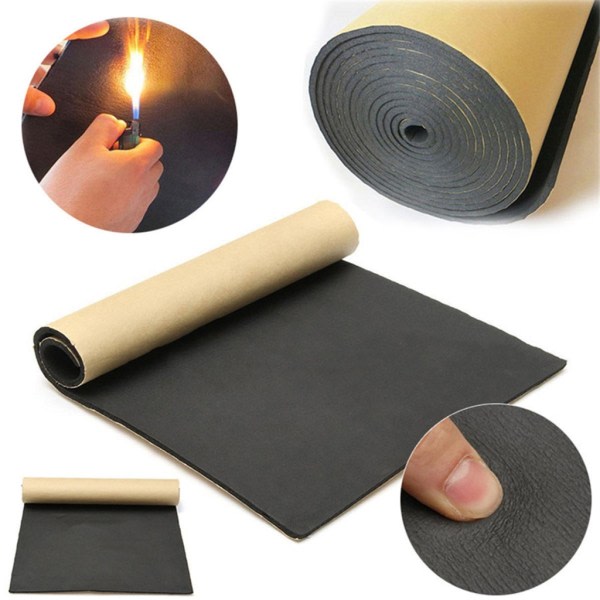 200x50cm 10/20mm Lyddempende Matte for Bil, Varmeisolasjon, Lyddemping, Lukket Celleskum, 10