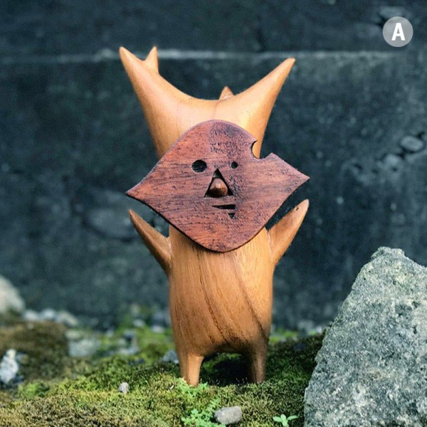 Korok-staty i trä Hantverksdekoration Spelälskare Zelda Bre A A