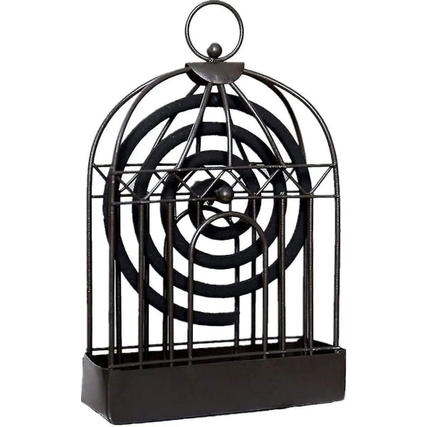 Myggespiralholder, Nordic Retro Iron Røgelsebrænder Repellent Myggespiralram (sort)