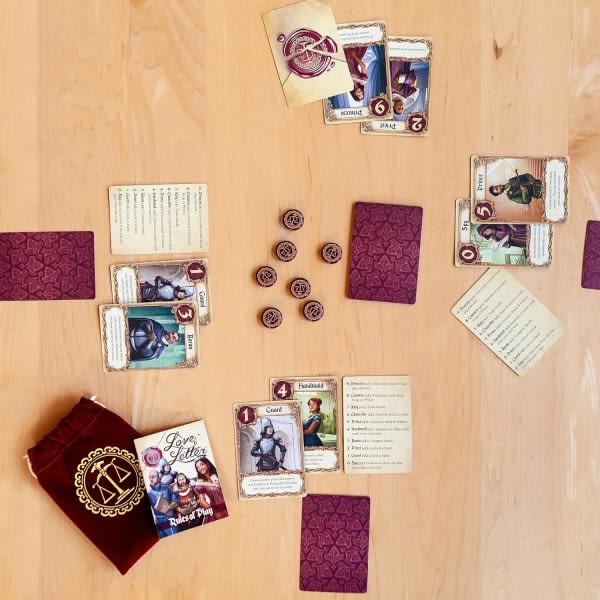 Kärleksbrev kortspel | Klassiskt renässansstrategiavdrag och elimineringsspel för vuxna och barn i åldern 10+ Spelare Genomsnittlig speltid 20 minuter