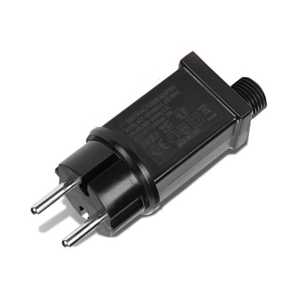 12V LED Transformator IP44 Lavspenningsadapter for Julelys