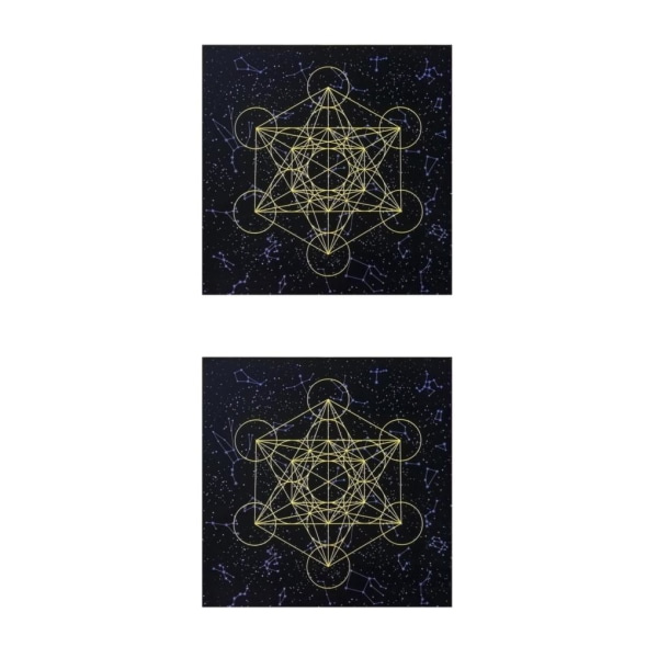 1/2/3 Astrologi Tarot Kortspil Bordsdæk Crystal Grid Sort 60x60cm 2Sæt Black 60x60cm 2Set