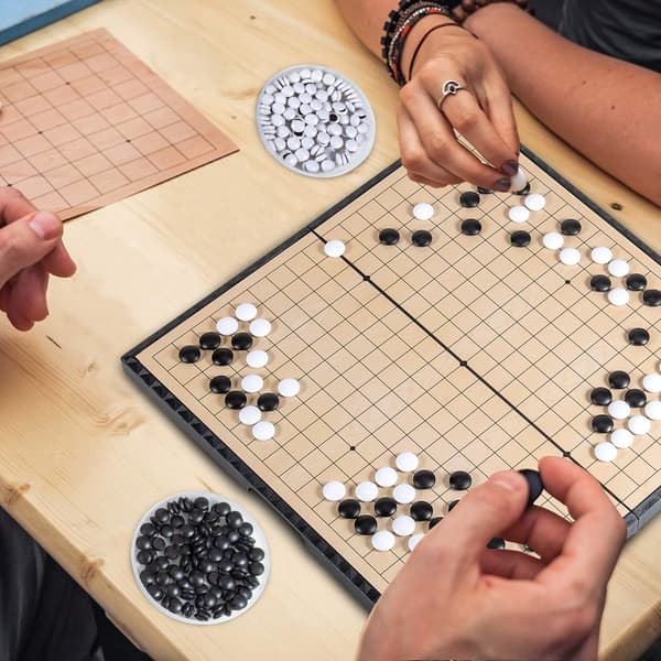Magnetisk Go Spil Sæt 11\" - Foldbart Rejsespil til Begyndere & Børn