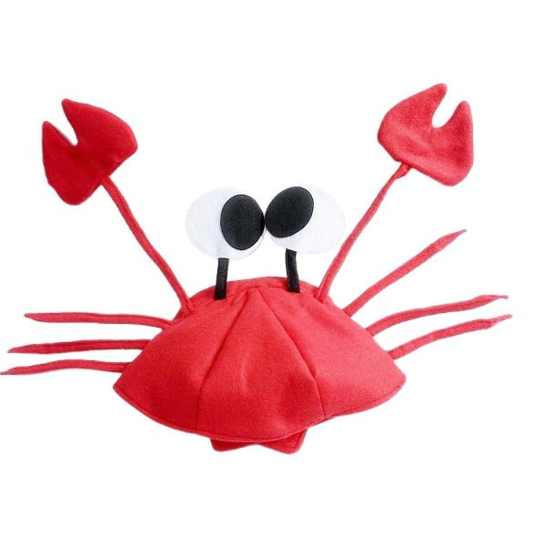 Krabbehat - Havdyrhat - Fiskehat - Krebsedragt - Undervandsfest - Lavet af Funny Party Hat