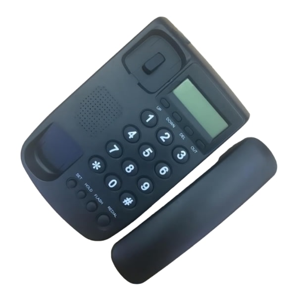 Hem Fast telefon Fast telefon Bordstelefon med nummerpresentation med sladd Svart