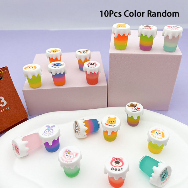 10 stk. Mini Luminous Honey Tea Jams Cup Dukkehus Miniature