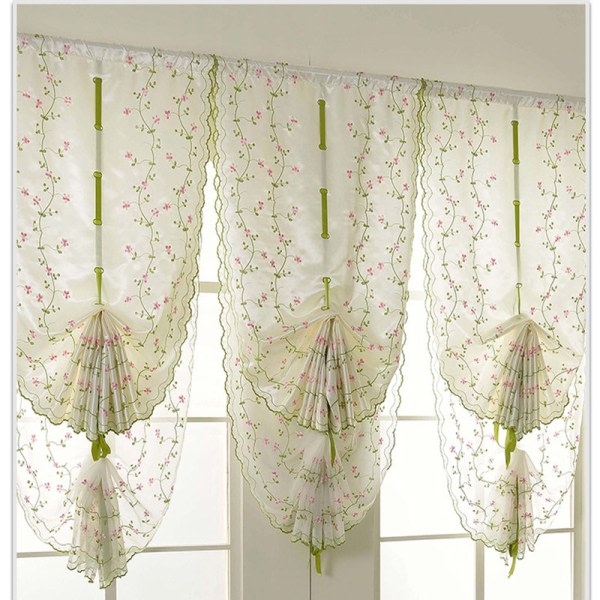 3 st Fönster Kök Badrumslyft Roll Up Rom Gardin Emb 3Pcs 80*100cm 3Pcs 80*100cm