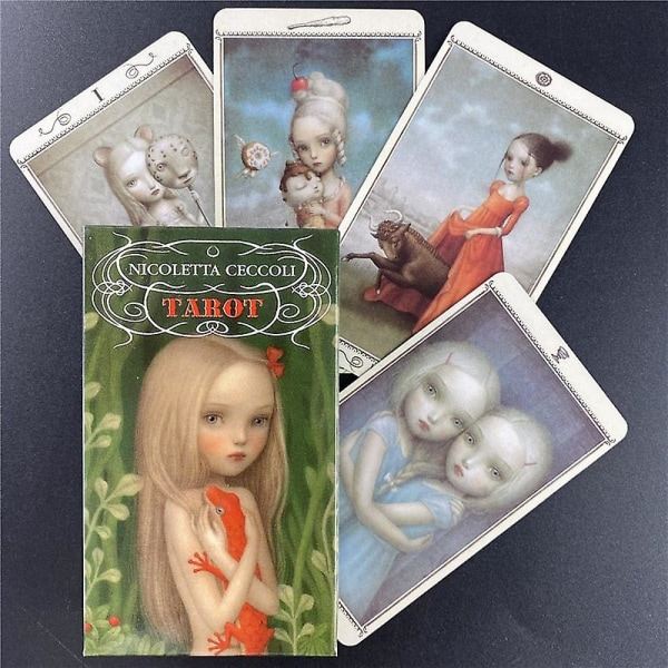 Nicoletta Ceccoli Tarotkortlek Fem Sprog Nybörjarset Set 78 Kort Fyrfärg Kortspil Med PDF Guidebog 78pcs tt26 none 78pcs tt26 none