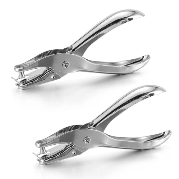 2 stk. Enkelt hullstans for håndverk Enkelt hullstenger Punch Ett hull Kraftig hullslager for papir og kort Presentetikettstans（3mm/6mm）