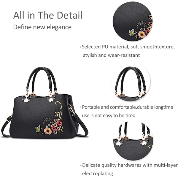 Retro Topphåndtak Håndvesker Dame Crossbody Veske Dame Mote Sho