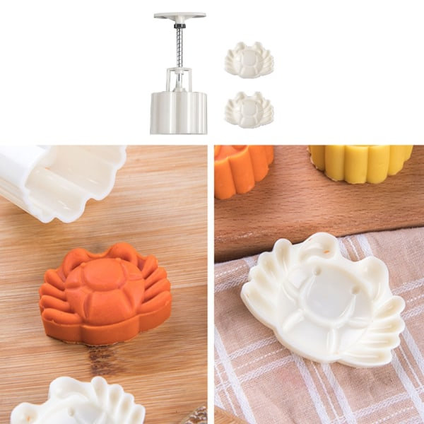 Mooncake-stämplar DIY Mooncake-formar Plast Mooncake-verktyg Handtryck Plastmaterial Baktillbehör för kök null - C