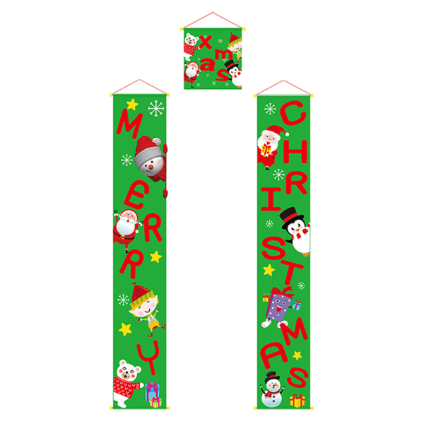 Hängande banderoller Couplet Christmas Door Banner för termin
