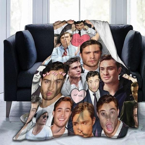 Ed Westwick Heminredning Filt Sovrum för bäddsoffa Sovrum Kontor Camping Resor -u417 50x40in 125x100cm