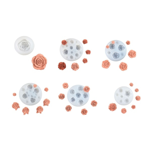 Rose-formede silikonformer for kaker - A