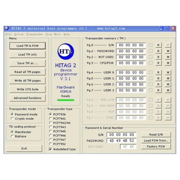 HITAG 2 OBD2 Auton Diagnostiikkatyökalu Avainohjelmoija Hitag2 Transponder Muovi Autotarvikkeet