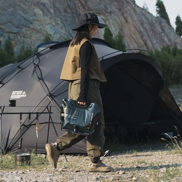Camping Vattenpåse Vattenbehållare SVART