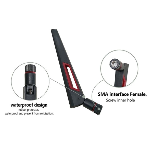 2 stk. High-gain Router Antenn Sma 10dbi Interface Dual-band Antenn Wireless