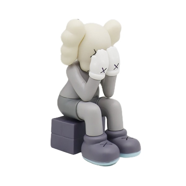 Figur Söt samlarobjekt modell dekorationer Doll Toy Födelsedagspresent grå