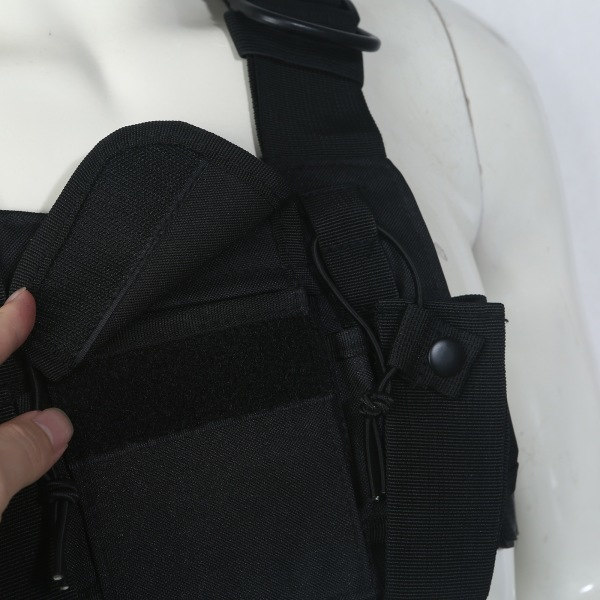 Sort Universal Radio Brystsele Rig Holster Pakke til Universal Walkie Talkie