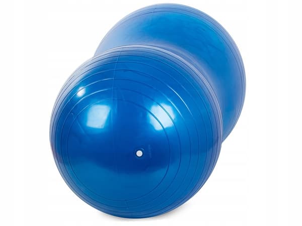 Træningsbold / Pilatesbold med pumpe - Peanut Blue Bl\u00e5
